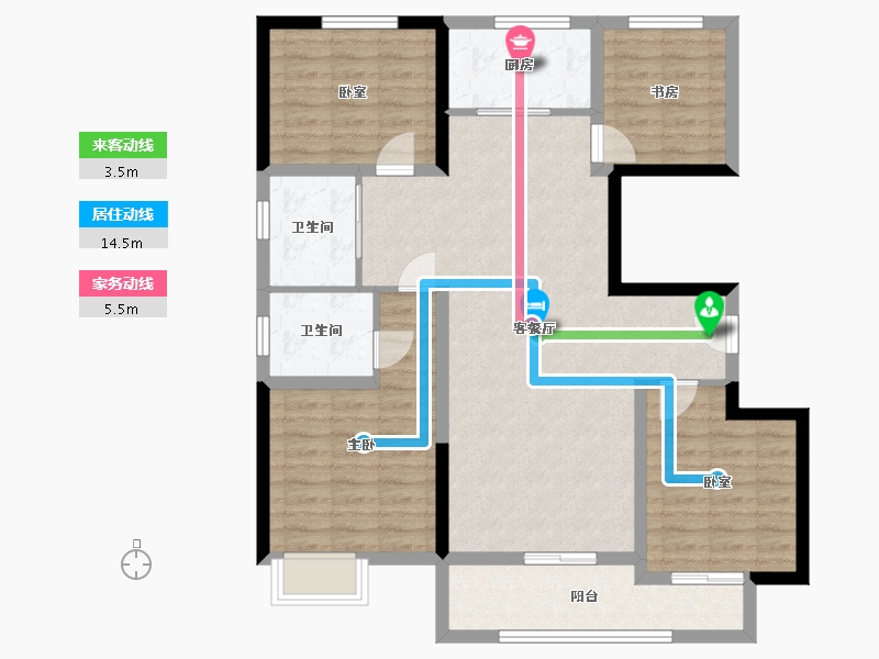 河南省-濮阳市-建业通和府-101.84-户型库-动静线