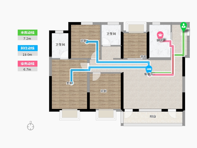 江苏省-常州市-弘阳上坤云革-102.40-户型库-动静线