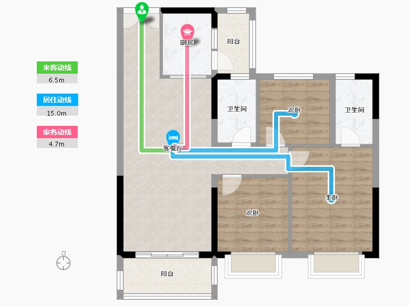 云南省-昭通市-康养小镇-110.00-户型库-动静线