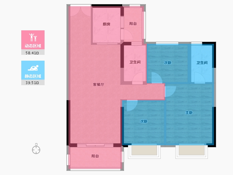 云南省-昭通市-康养小镇-110.00-户型库-动静分区