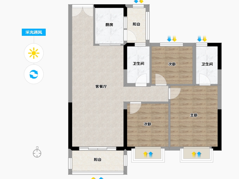 云南省-昭通市-康养小镇-110.00-户型库-采光通风