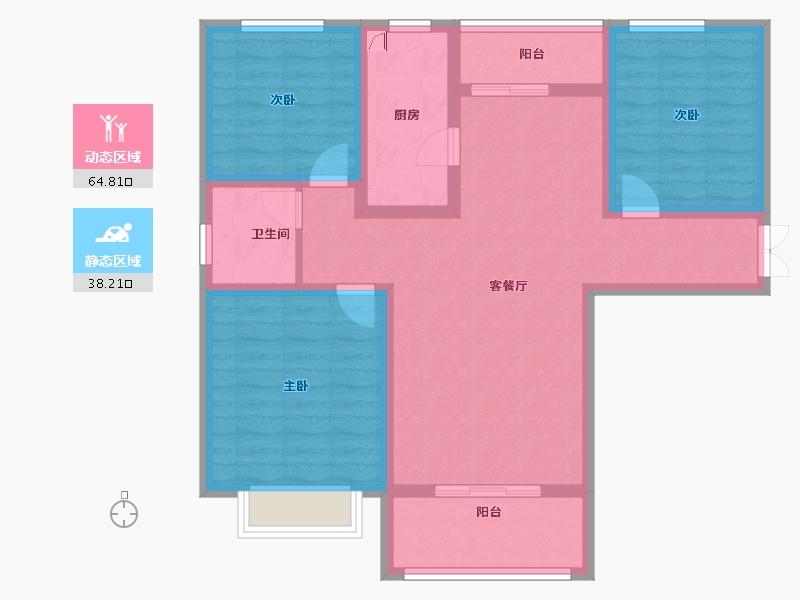 陕西省-西安市-天鹅湖-91.14-户型库-动静分区