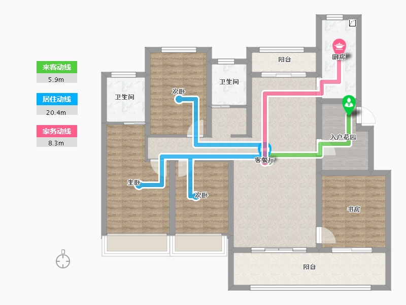 河南省-周口市-德高·金麟府-113.25-户型库-动静线