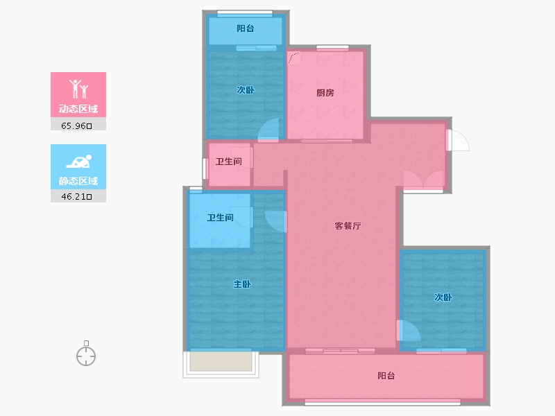 河南省-周口市-忆江南-101.56-户型库-动静分区