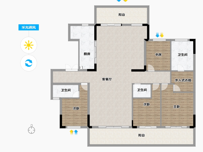 广西壮族自治区-南宁市-万科瑧山悦-202.11-户型库-采光通风