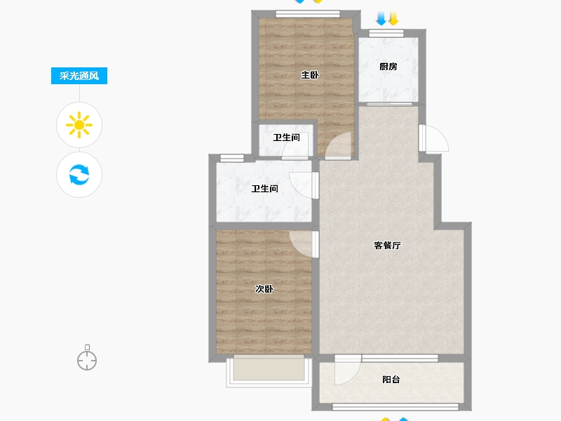 辽宁省-丹东市-鹿羚·是川-78.06-户型库-采光通风