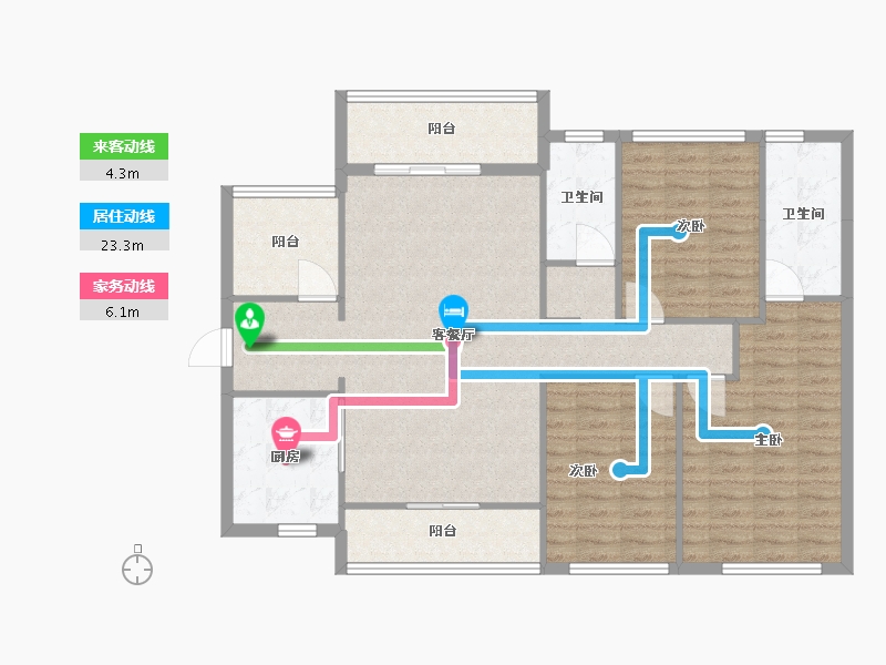 广东省-广州市-美的江上法启-112.00-户型库-动静线