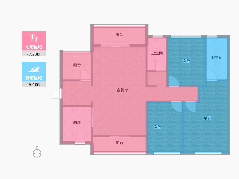 广东省-广州市-美的江上法启-112.00-户型库-动静分区