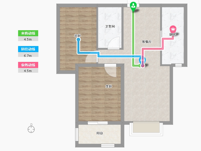 河北省-保定市-卓正上东区-70.97-户型库-动静线