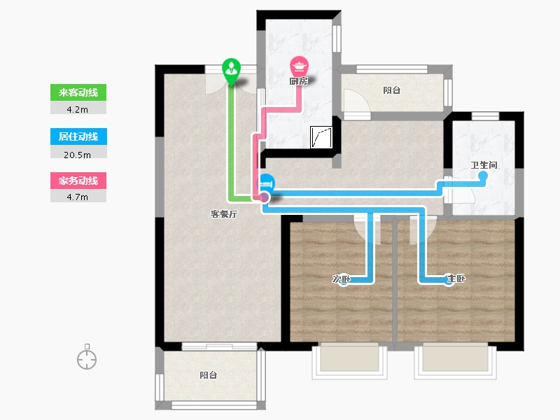 江苏省-苏州市-兰亭都荟-78.00-户型库-动静线