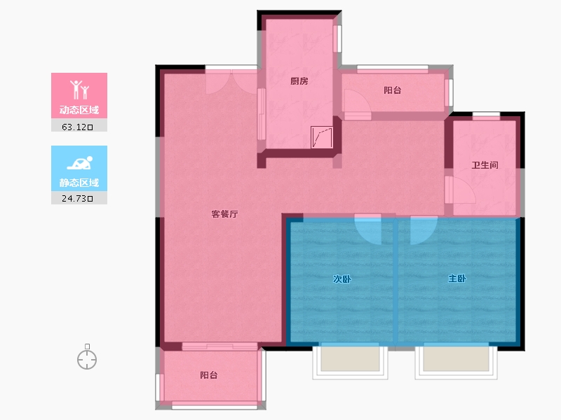 江苏省-苏州市-兰亭都荟-78.00-户型库-动静分区