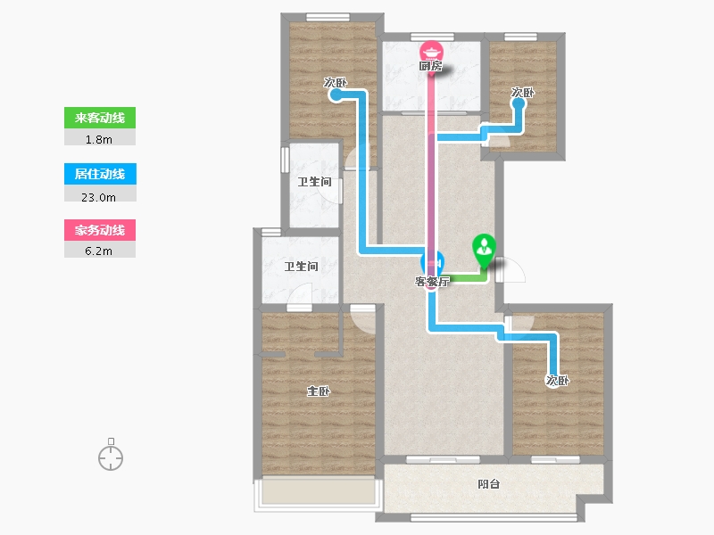 山东省-滨州市-恒兴·幸福城-110.40-户型库-动静线