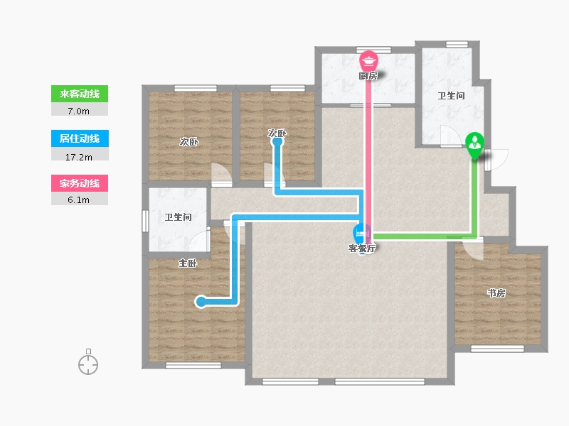 辽宁省-沈阳市-自然城-165.00-户型库-动静线