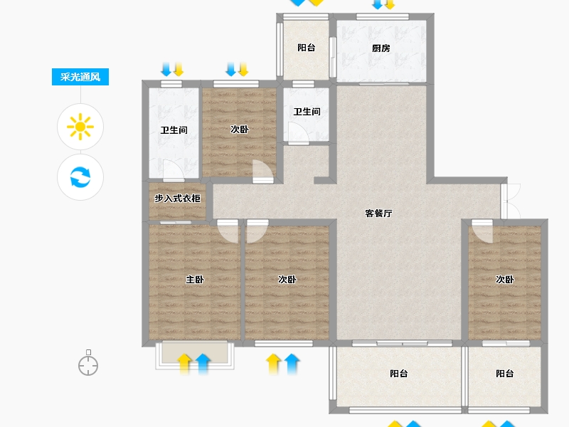 山东省-日照市-安泰名筑-140.00-户型库-采光通风