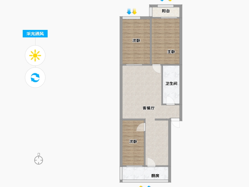 河北省-承德市-文博园-93.00-户型库-采光通风