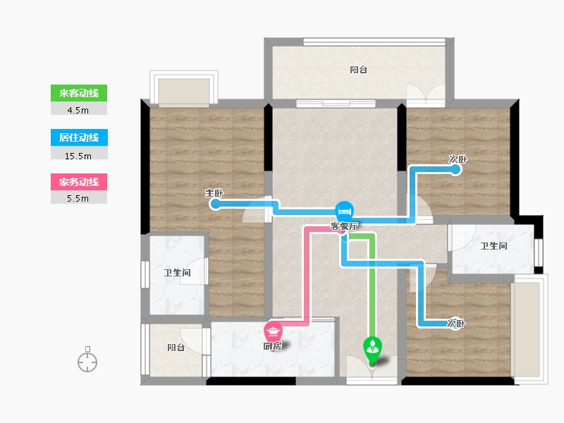 四川省-成都市-川发天府上城-87.65-户型库-动静线