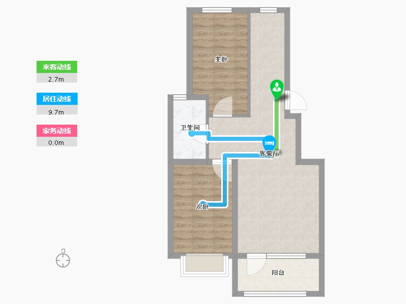 辽宁省-丹东市-鹿羚·是川-62.87-户型库-动静线