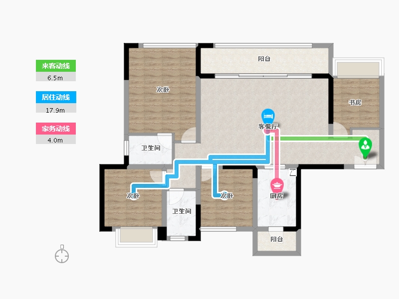 四川省-成都市-交投星月湖畔-107.32-户型库-动静线