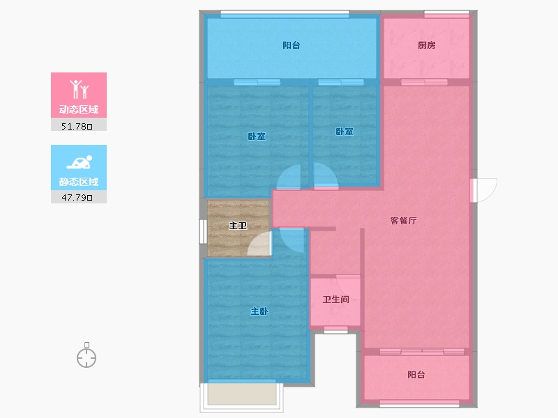 湖南省-湘西土家族苗族自治州-凤凰大唐领御-93.76-户型库-动静分区