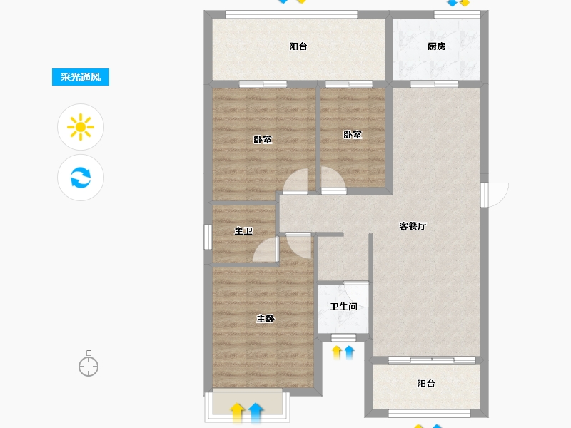 湖南省-湘西土家族苗族自治州-凤凰大唐领御-93.76-户型库-采光通风