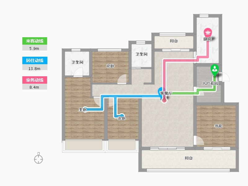 河南省-周口市-德高·金麟府-115.37-户型库-动静线