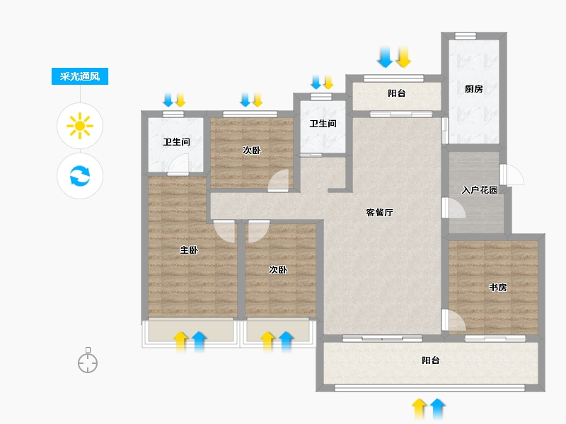 河南省-周口市-德高·金麟府-115.37-户型库-采光通风