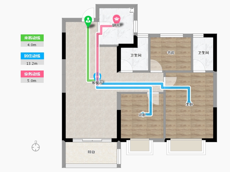 广西壮族自治区-南宁市-光明城市四期-72.84-户型库-动静线