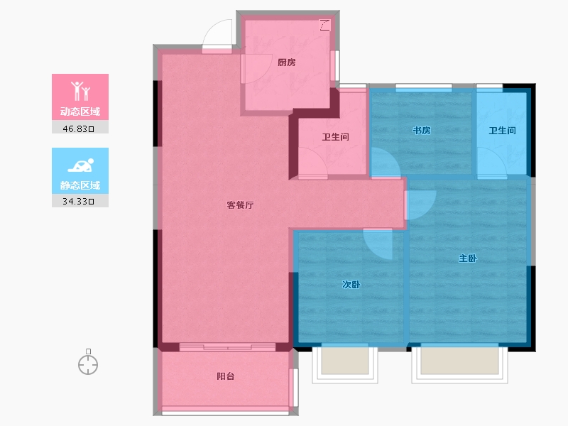 广西壮族自治区-南宁市-光明城市四期-72.84-户型库-动静分区