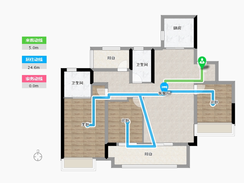 广东省-惠州市-华润置地惠州曦江润府-105.23-户型库-动静线