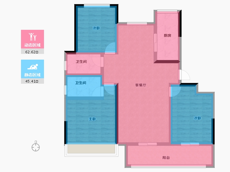 山东省-济南市-新鸥鹏教育城-95.90-户型库-动静分区