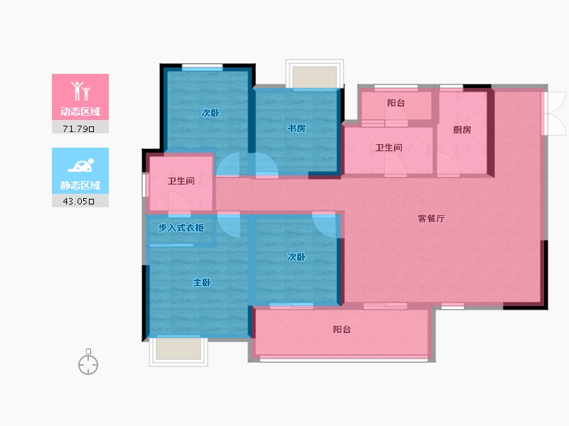 四川省-成都市-川发天府上城-101.71-户型库-动静分区