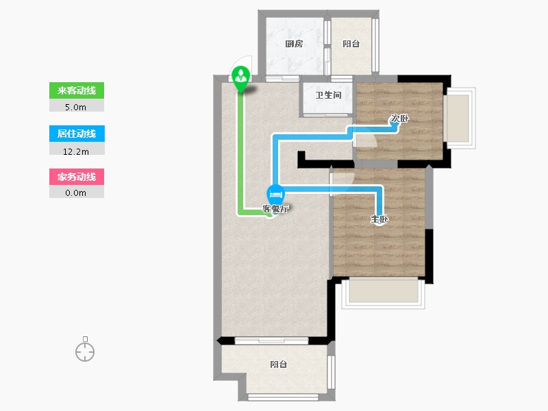 湖南省-湘潭市-欣积福湾-70.00-户型库-动静线