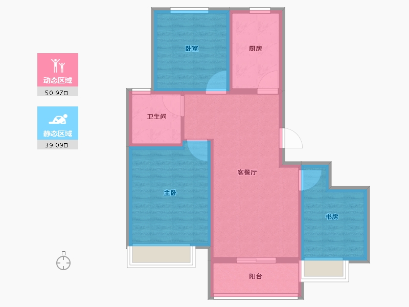 浙江省-舟山市-岱美银河湾-80.01-户型库-动静分区