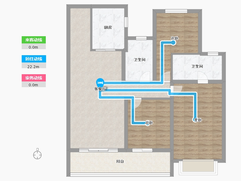 陕西省-咸阳市-金科集美嘉悦-96.44-户型库-动静线