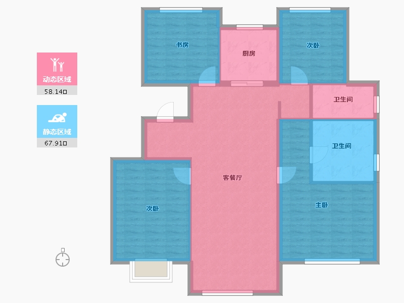 北京-北京市-和锦诚园-114.41-户型库-动静分区