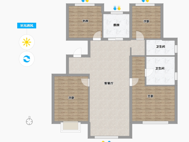 北京-北京市-和锦诚园-114.41-户型库-采光通风