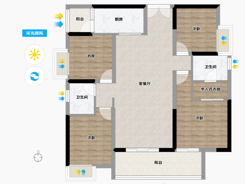 四川省-成都市-川发天府上城-99.04-户型库-采光通风