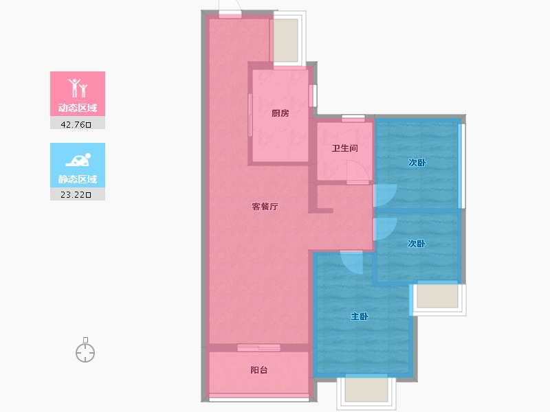 广东省-广州市-中建鄂旅投岭南悦府-78.80-户型库-动静分区