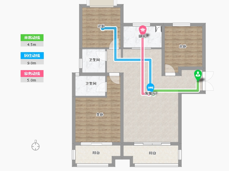 河南省-信阳市-四季花城·金桂园-93.75-户型库-动静线