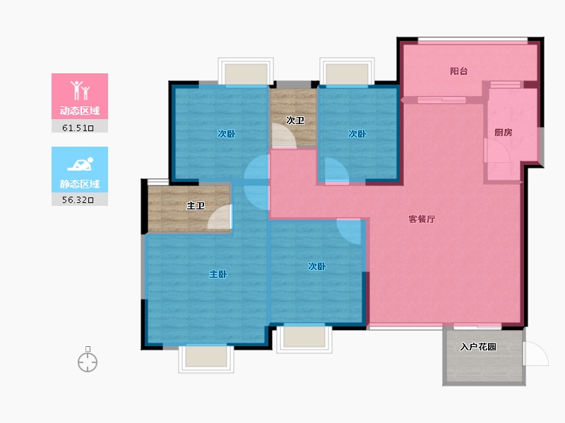 广西壮族自治区-河池市-河池澳门国际城-121.01-户型库-动静分区