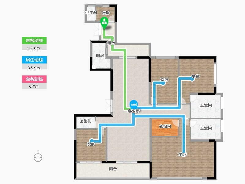 广东省-广州市-创基丽江国际-216.05-户型库-动静线