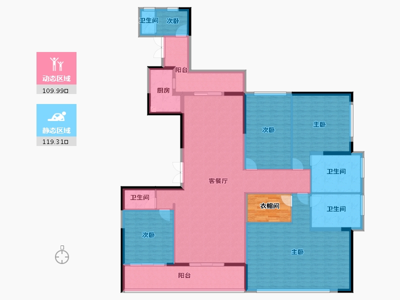 广东省-广州市-创基丽江国际-216.05-户型库-动静分区