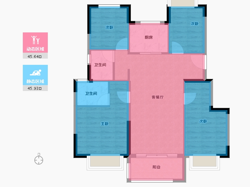 福建省-厦门市-金地峯上-82.51-户型库-动静分区