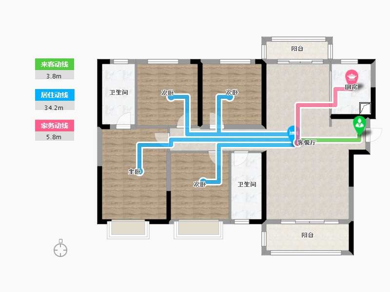 江西省-宜春市-阳光城3期-126.00-户型库-动静线