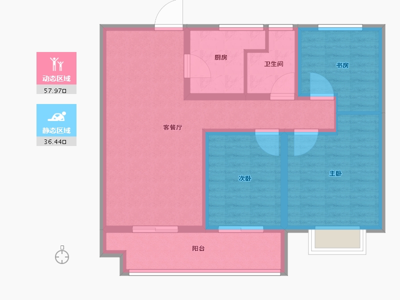 浙江省-舟山市-岱美银河湾-84.01-户型库-动静分区