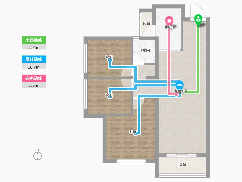 四川省-成都市-天悦世家-70.06-户型库-动静线