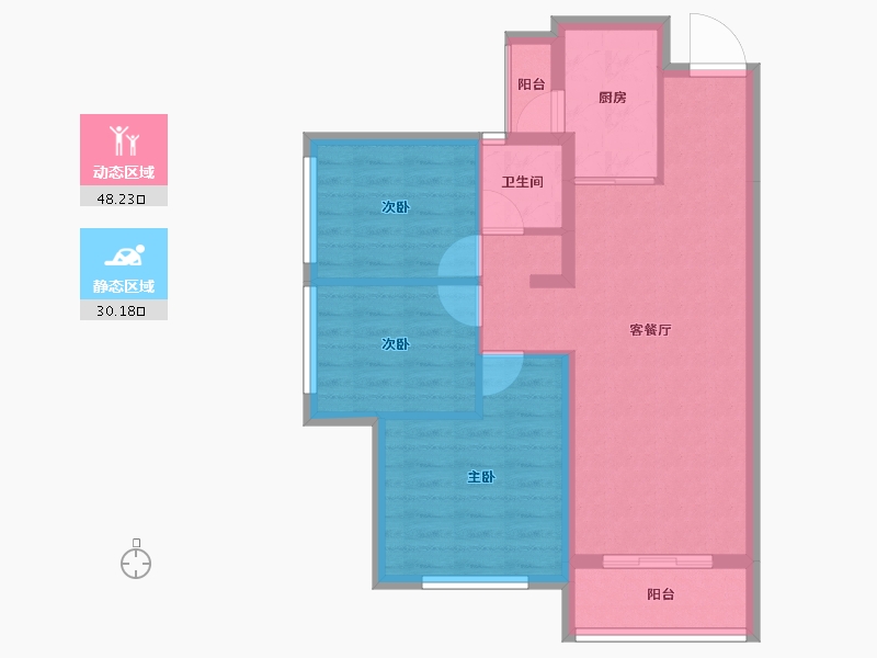 四川省-成都市-天悦世家-70.06-户型库-动静分区