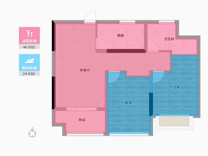 安徽省-合肥市-和悦庐鸣-62.40-户型库-动静分区