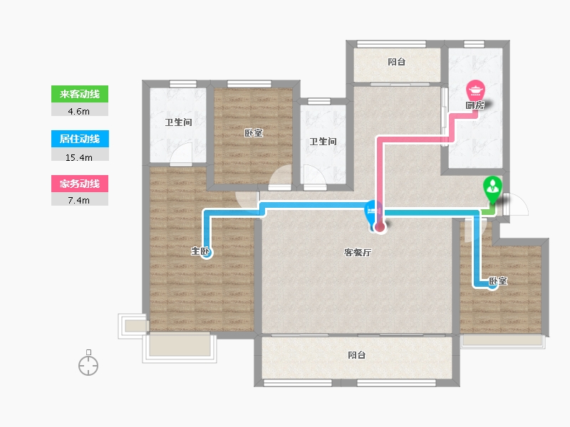 山东省-淄博市-南益名士华府-119.49-户型库-动静线