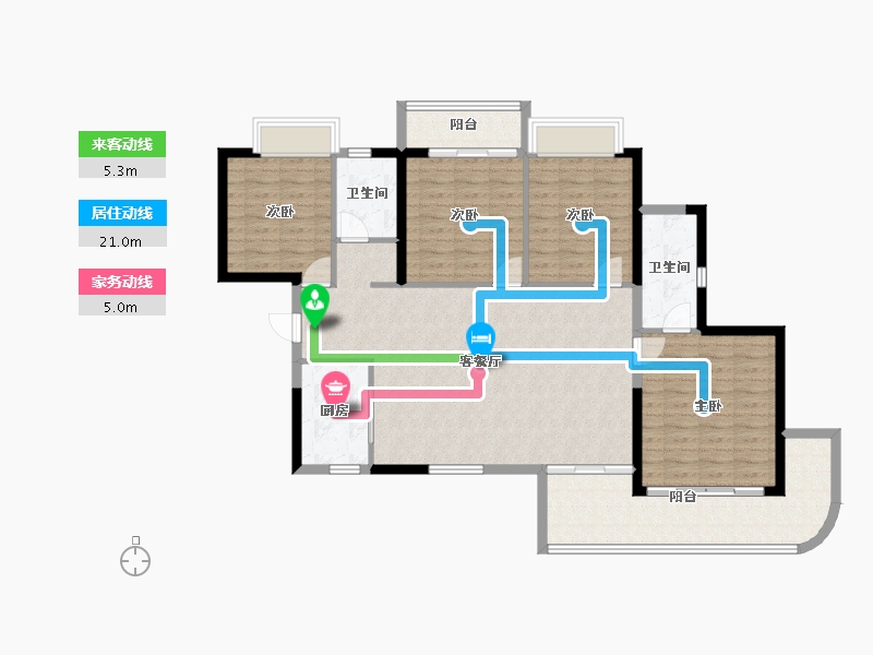 湖南省-长沙市-平吉上府-121.12-户型库-动静线